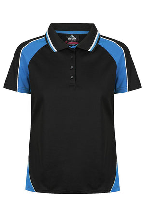 Panorama Ladies Work Shirts - Black/Royal/White