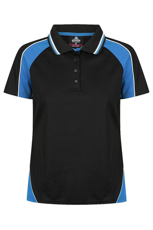 Panorama Ladies Work Shirts - Black/Royal/White