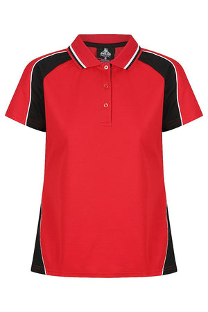 Panorama Ladies Work Shirts - Red/Black/White
