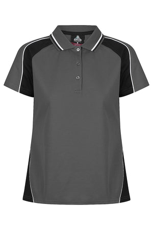 Panorama Ladies Work Shirts - Slate/Black/White