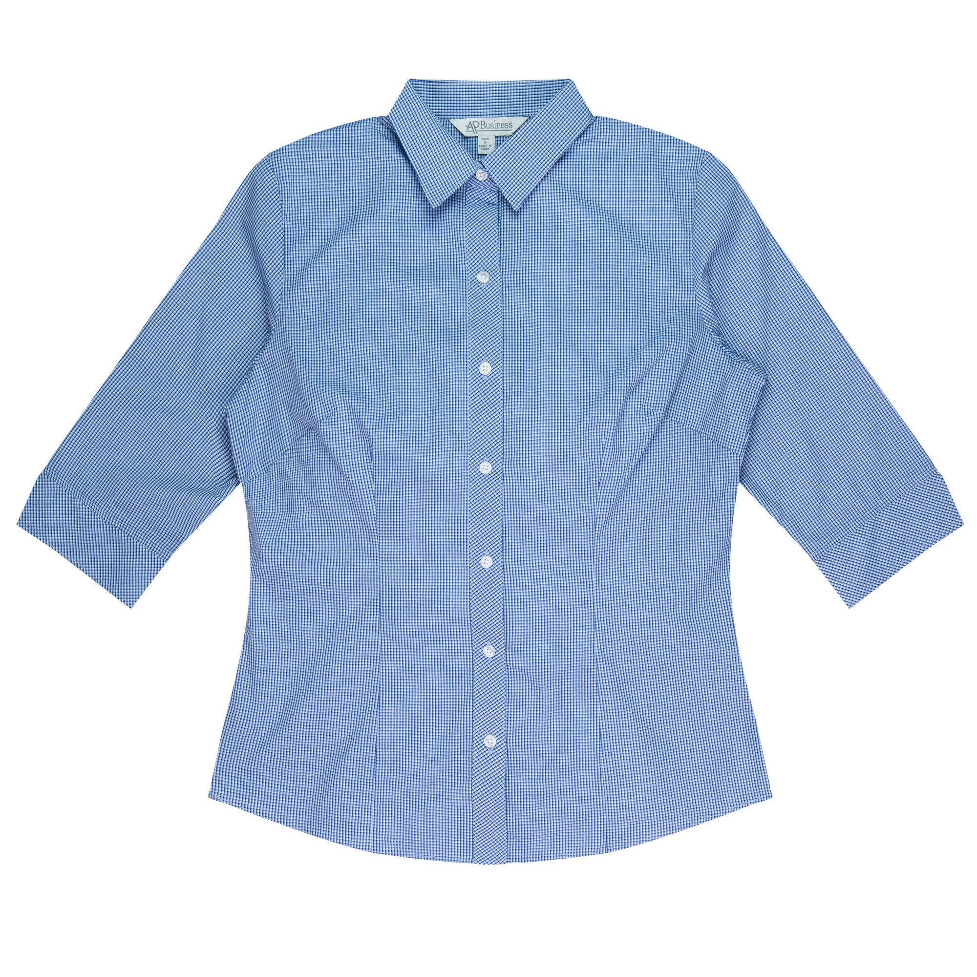 Toorak Embroidered Ladies Business Shirt - Navy/White