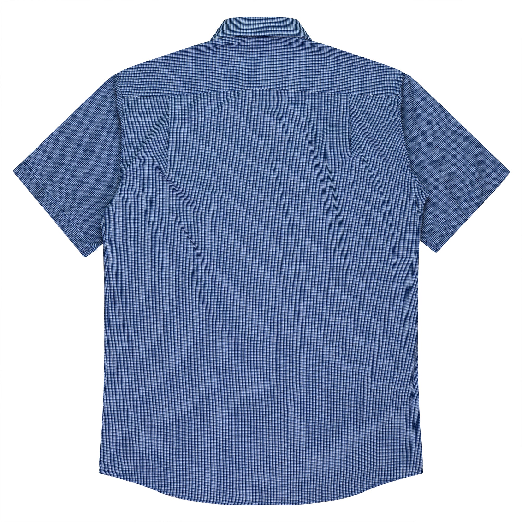Toorak Short Sleeve Embroidered Corporate Shirts - Navy/White Back