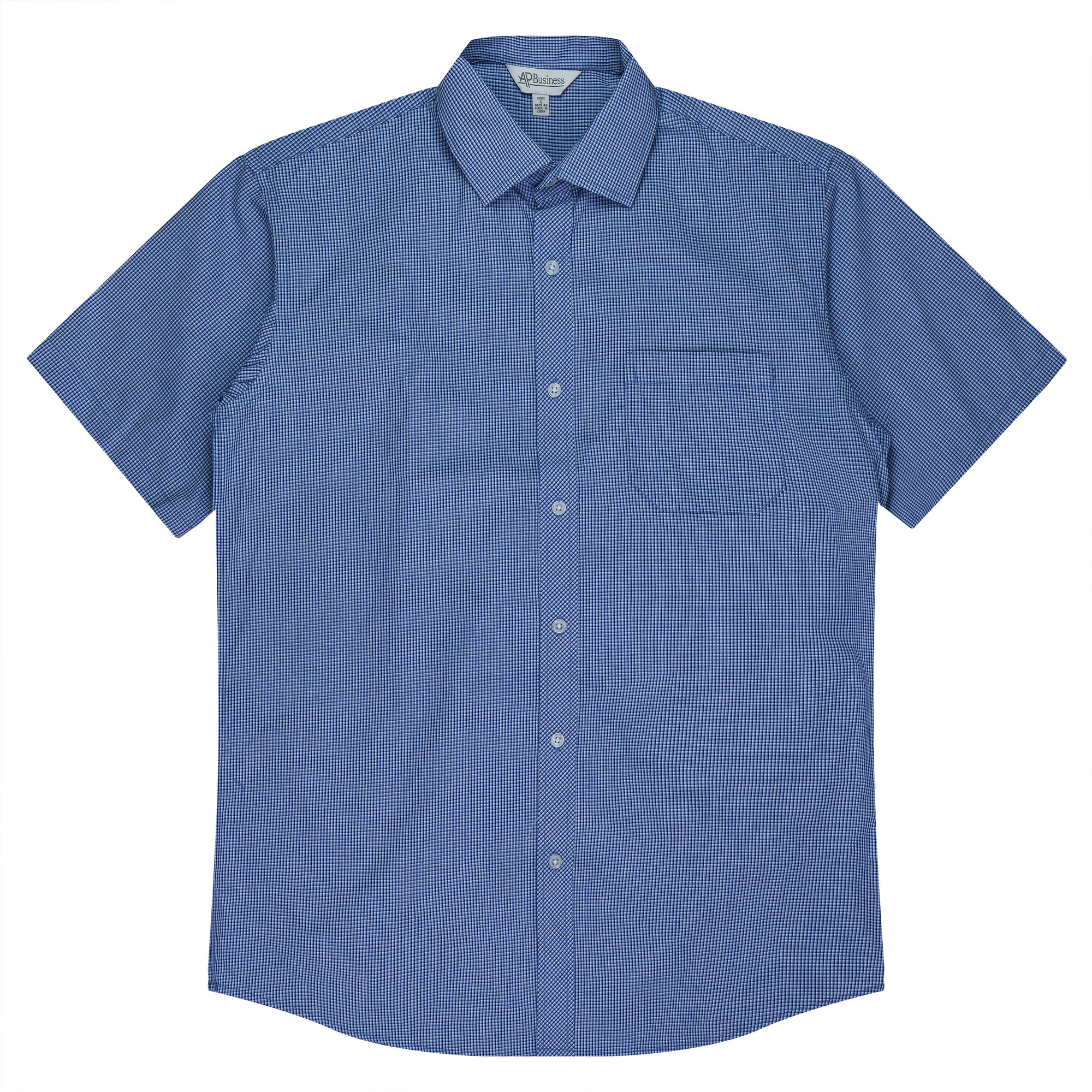 Toorak Short Sleeve Embroidered Corporate Shirts - Navy/White