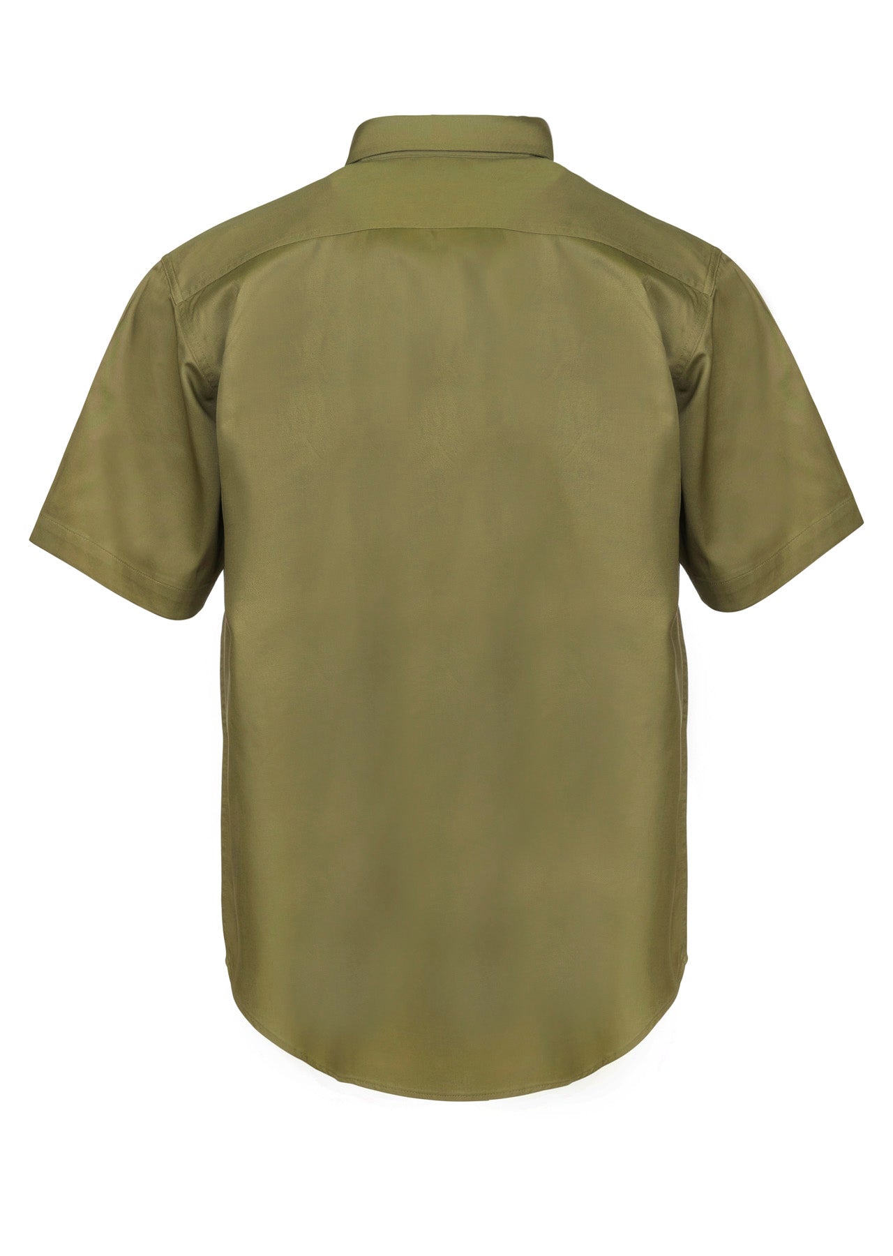 WS3021 Custom Cotton Work Shirts - Khaki Back