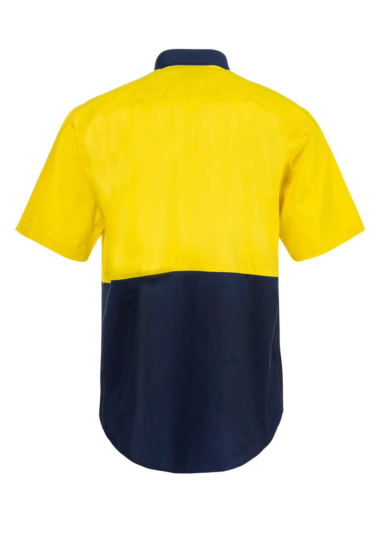 WS3023 Custom Tradie Work Shirts - Yellow/Navy Back
