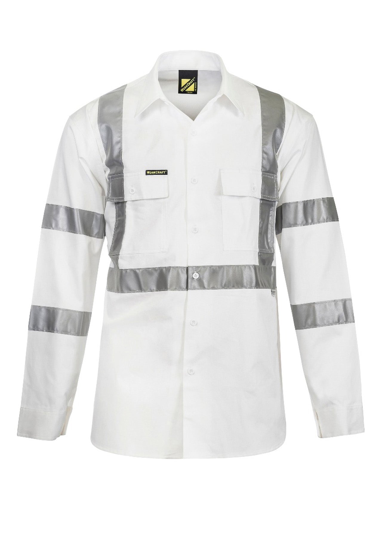WS3222-custom-reflective-tradie-shirt-with-x-White-Front