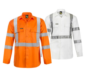 WS3222-custom-reflective-tradie-shirt-with-x