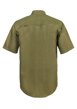 WS4012 Custom Cotton Work Shirts - Khaki Back