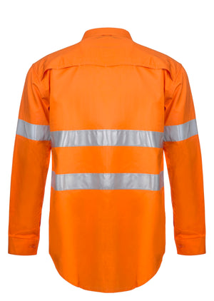 WS4131 custom reflective tradie work shirts - Back