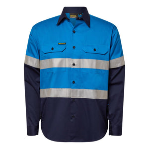 WS4132 custom blue pink tradie work shirts - Blue