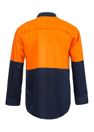 WS4247 custom vented tradie work shirt - Orange Back