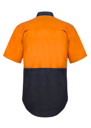 WS4248 custom vented tradie work shirt - Orange Back