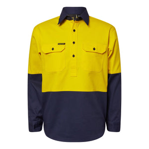 WS4254 custom heavy duty hybrid tradie shirt - Yellow