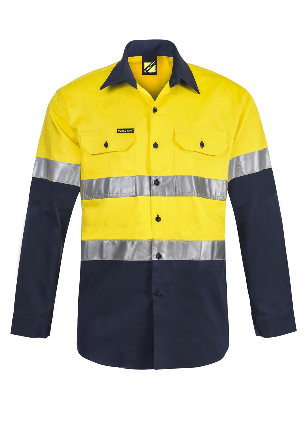 WS6030 custom reflective vented tradie work shirt