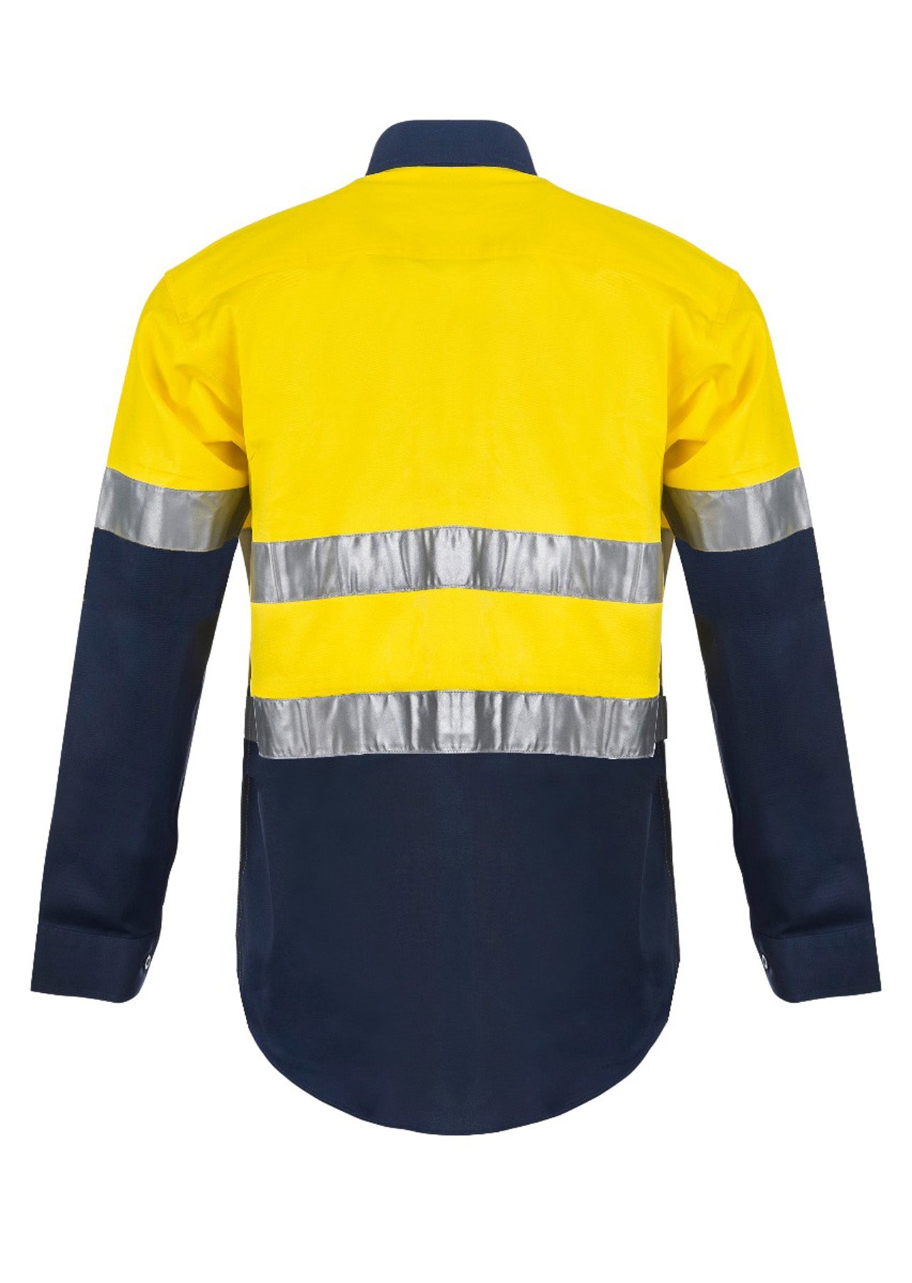 WS6032 custom reflective tradie work shirts - Yellow Back