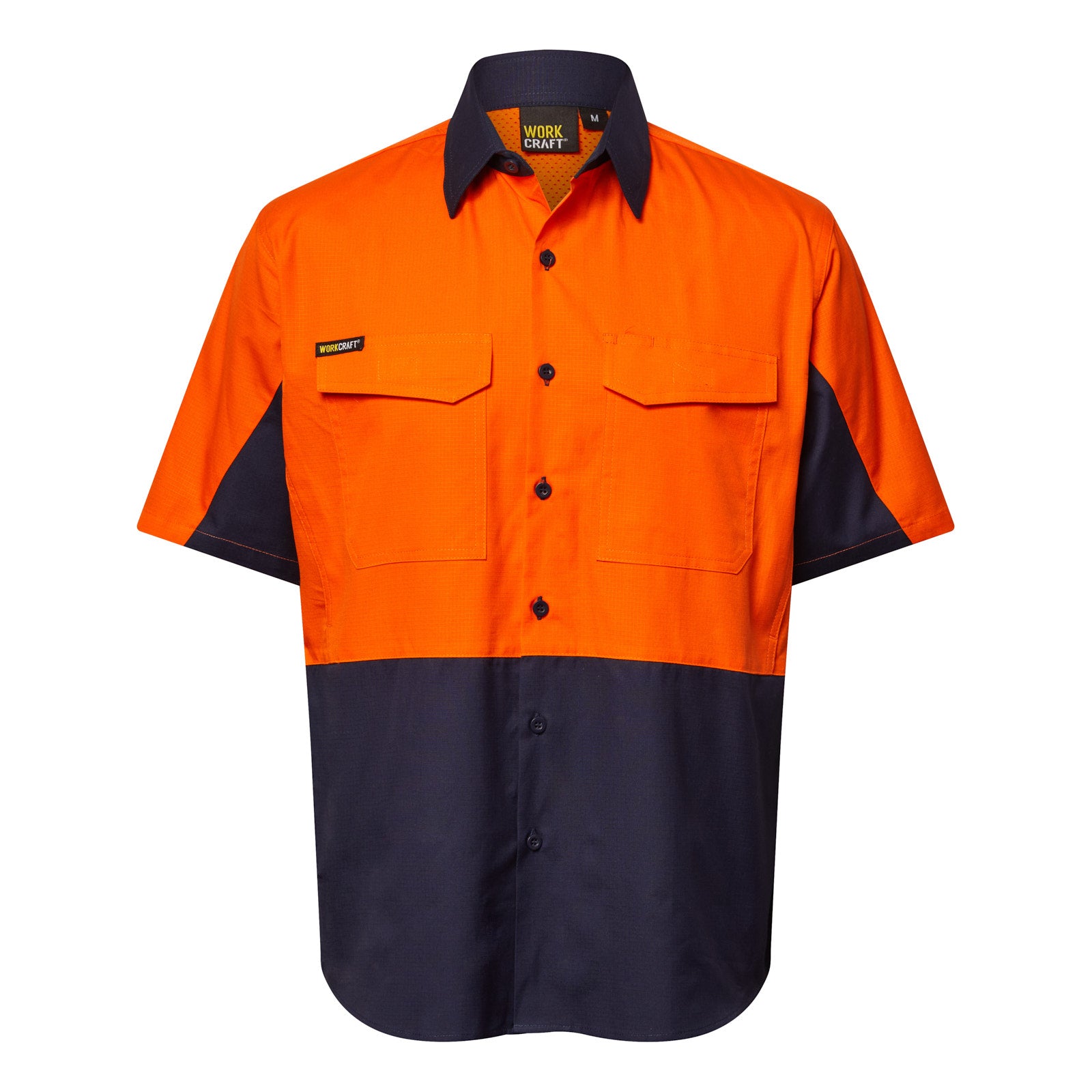 WS6067 custom short sleeve tradie ripstop shirt