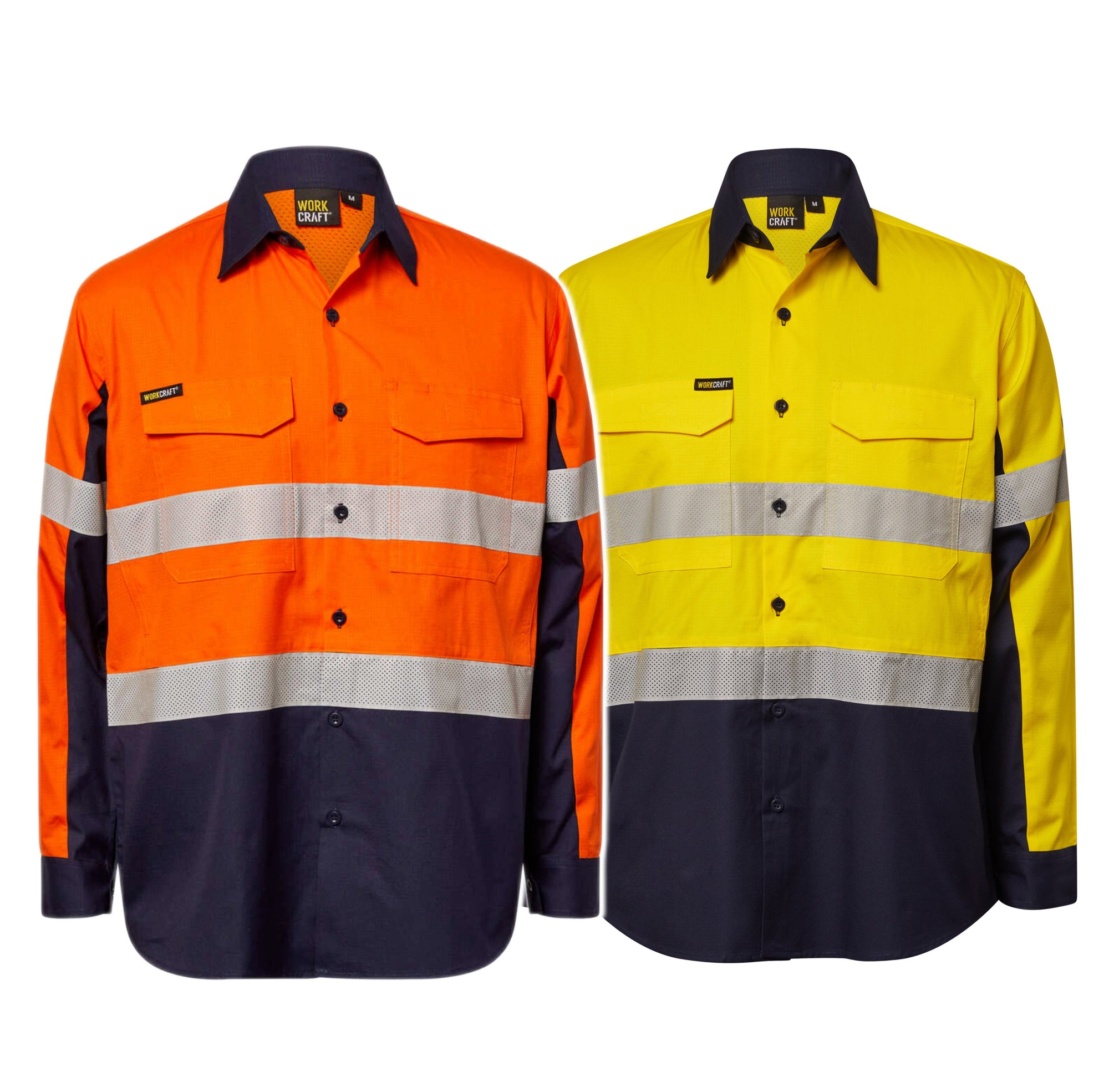 WS6068 custom reflective ripstop tradie work shirt