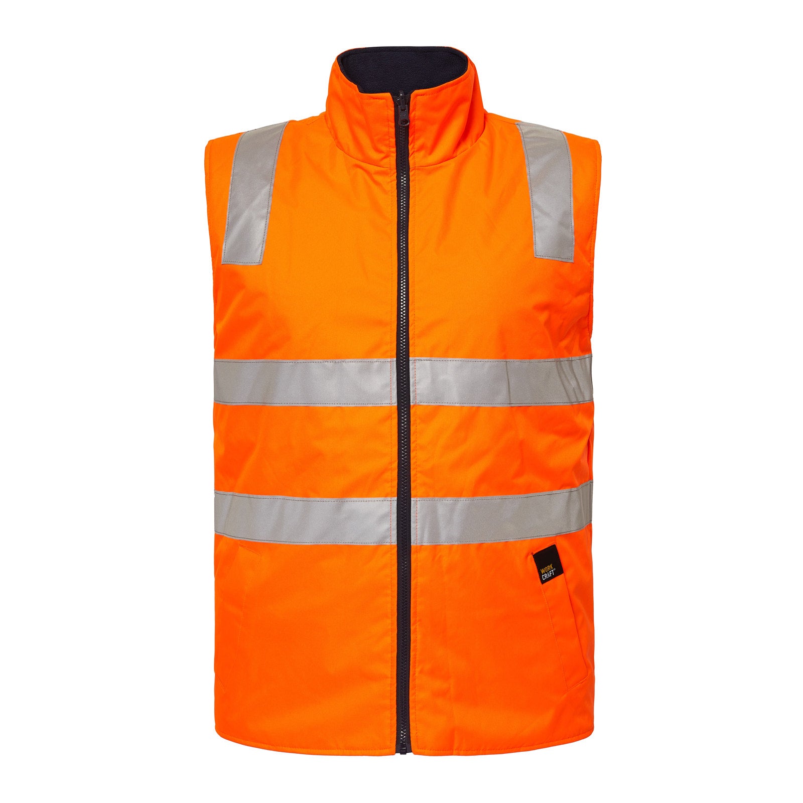 WW9013 Custom Hi Vis 4-in-1 Jackets Orange/Navy - Inner Vest