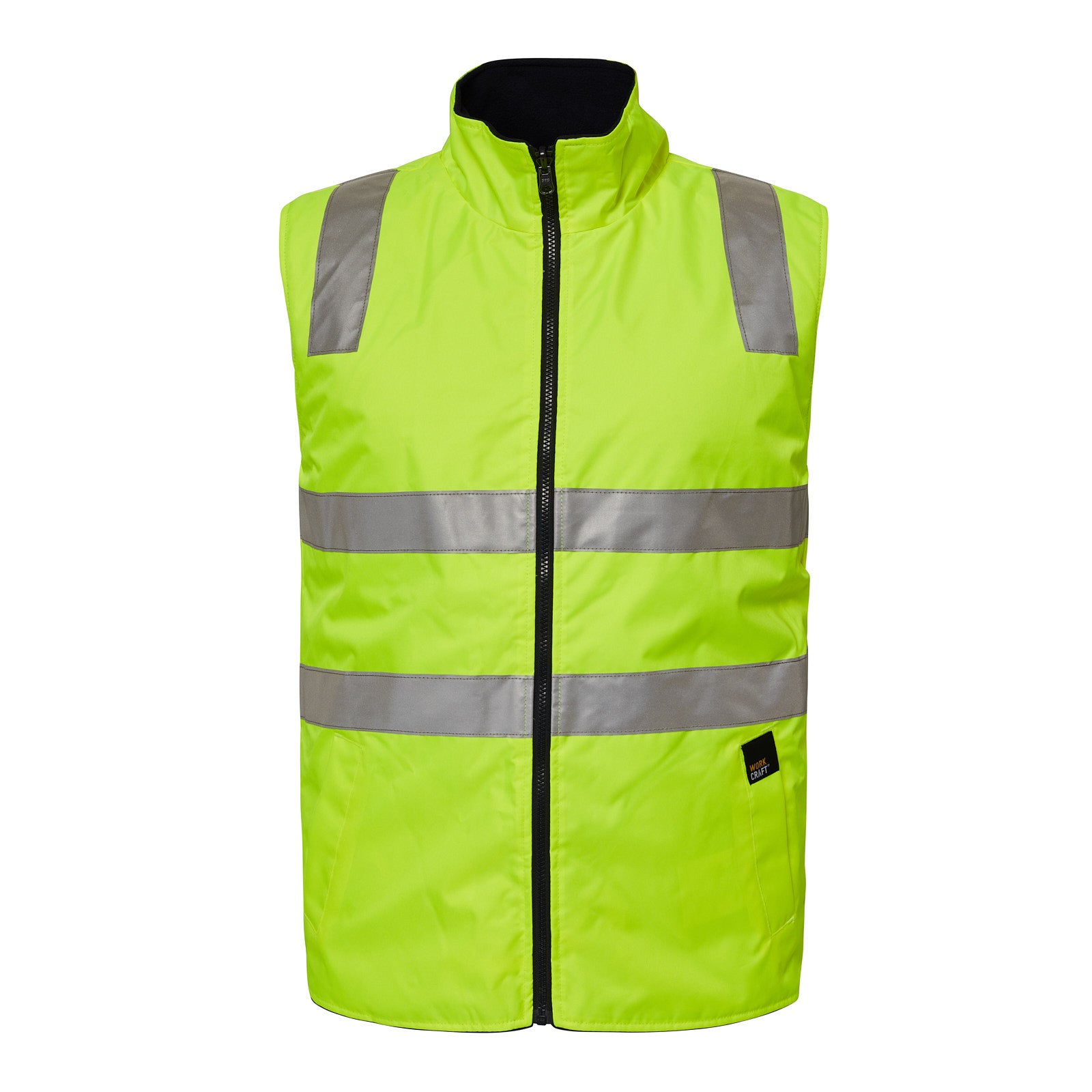 WW9013 Custom Hi Vis 4-in-1 Jackets Yellow/Navy - Inner Vest