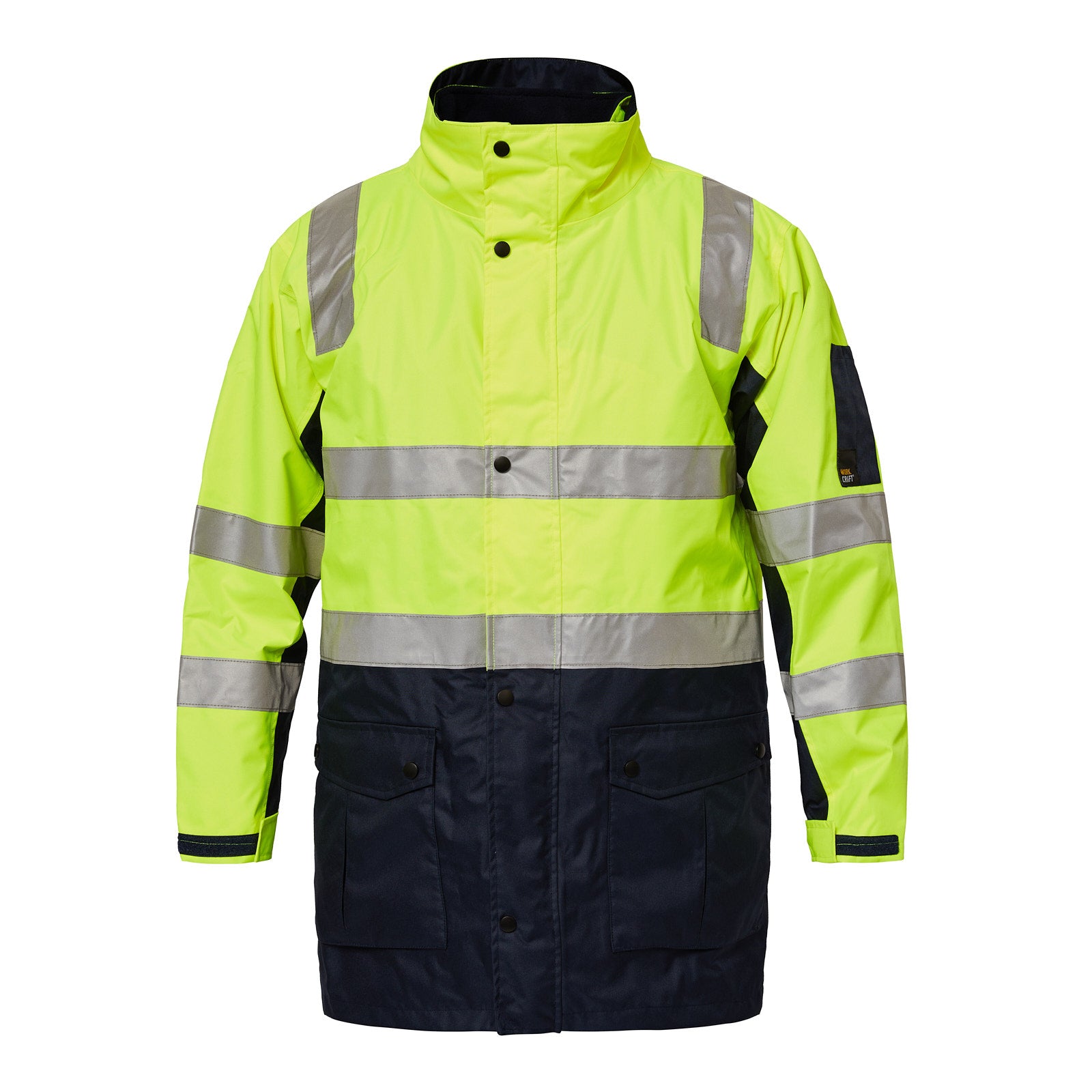 WW9013 Custom Hi Vis 4-in-1 Jackets Yellow/Navy