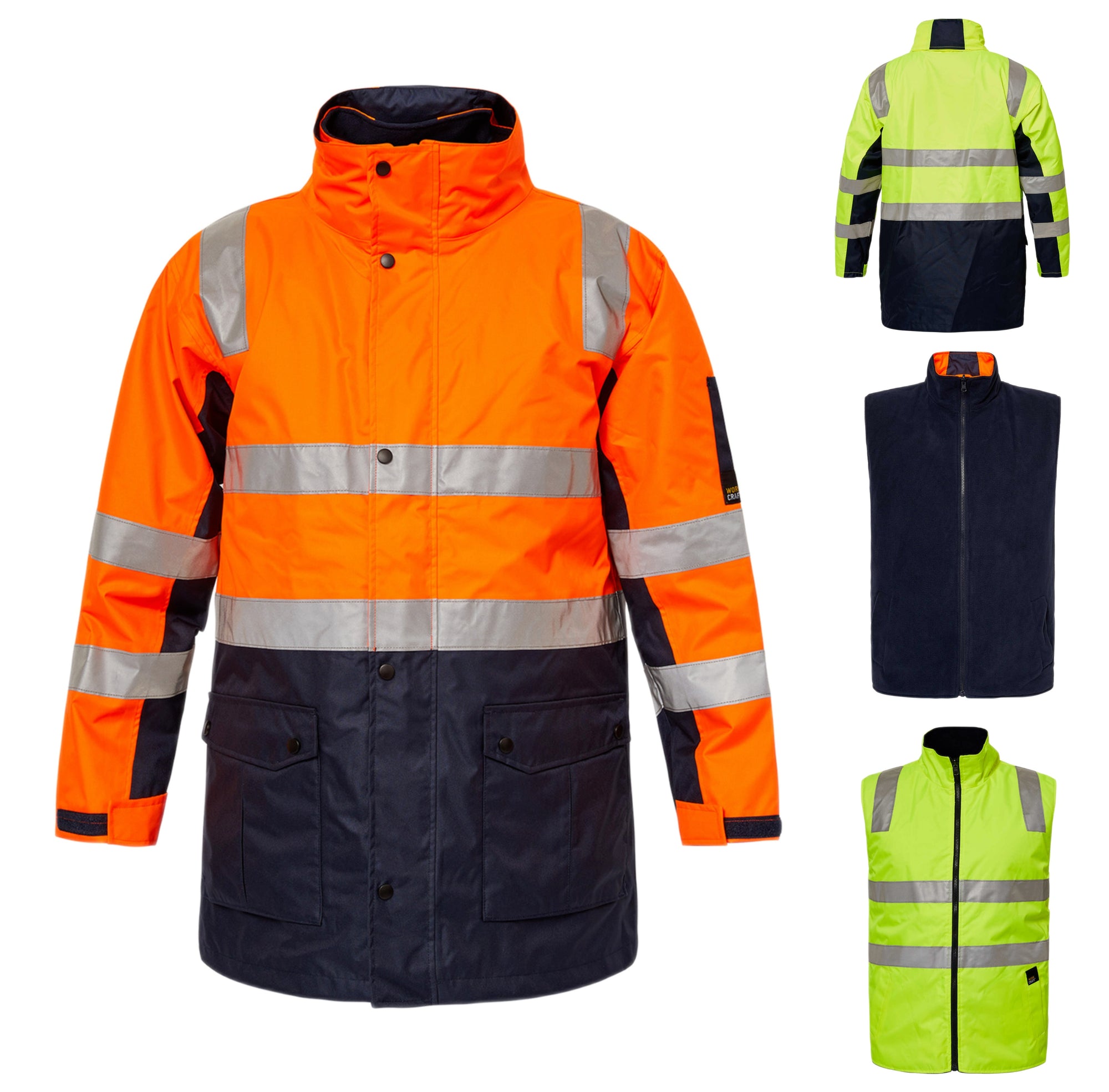 WW9013 Custom Hi Vis 4-in-1 Jackets