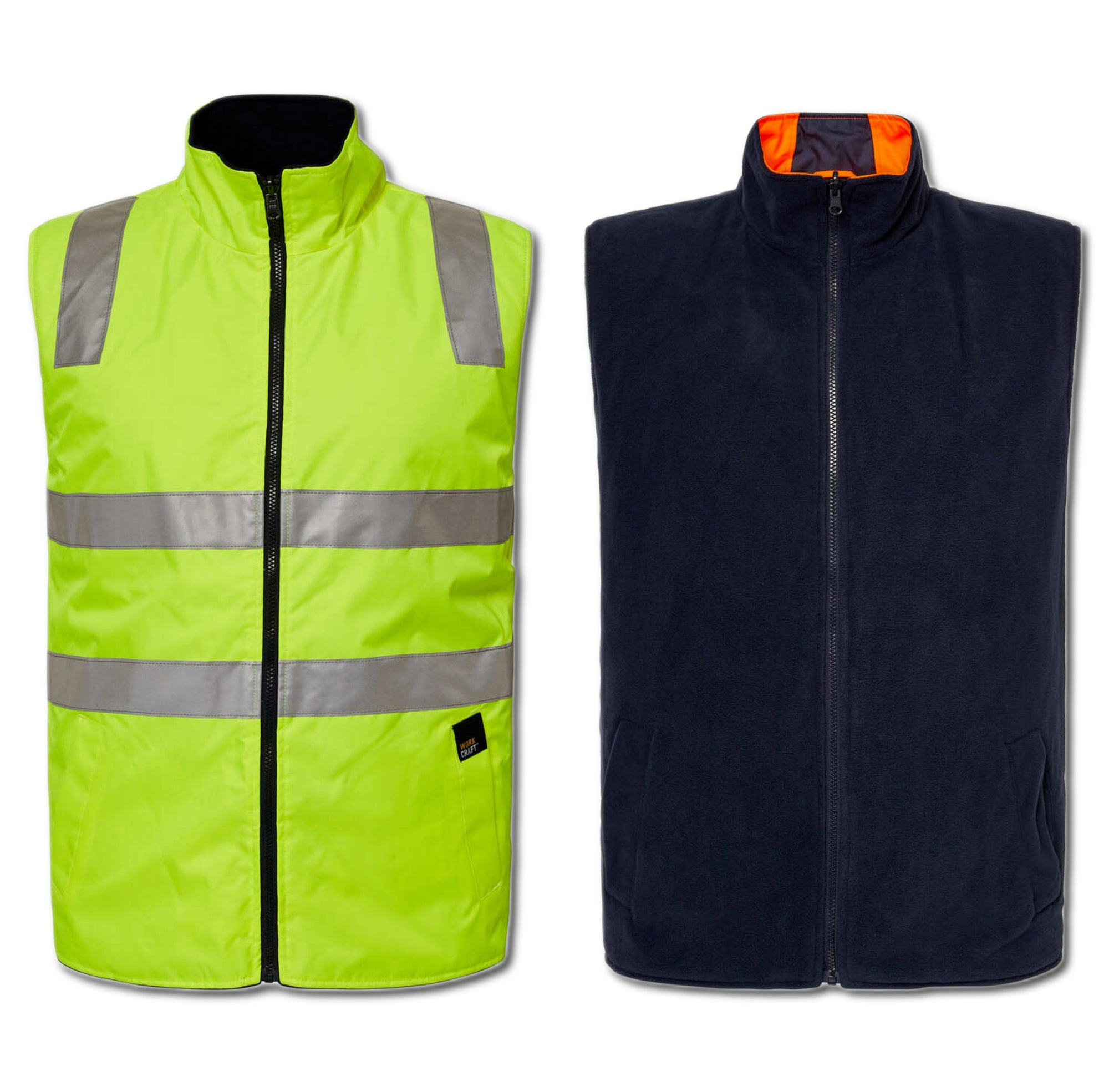 WW9013 Custom Hi Vis Reversible Vests