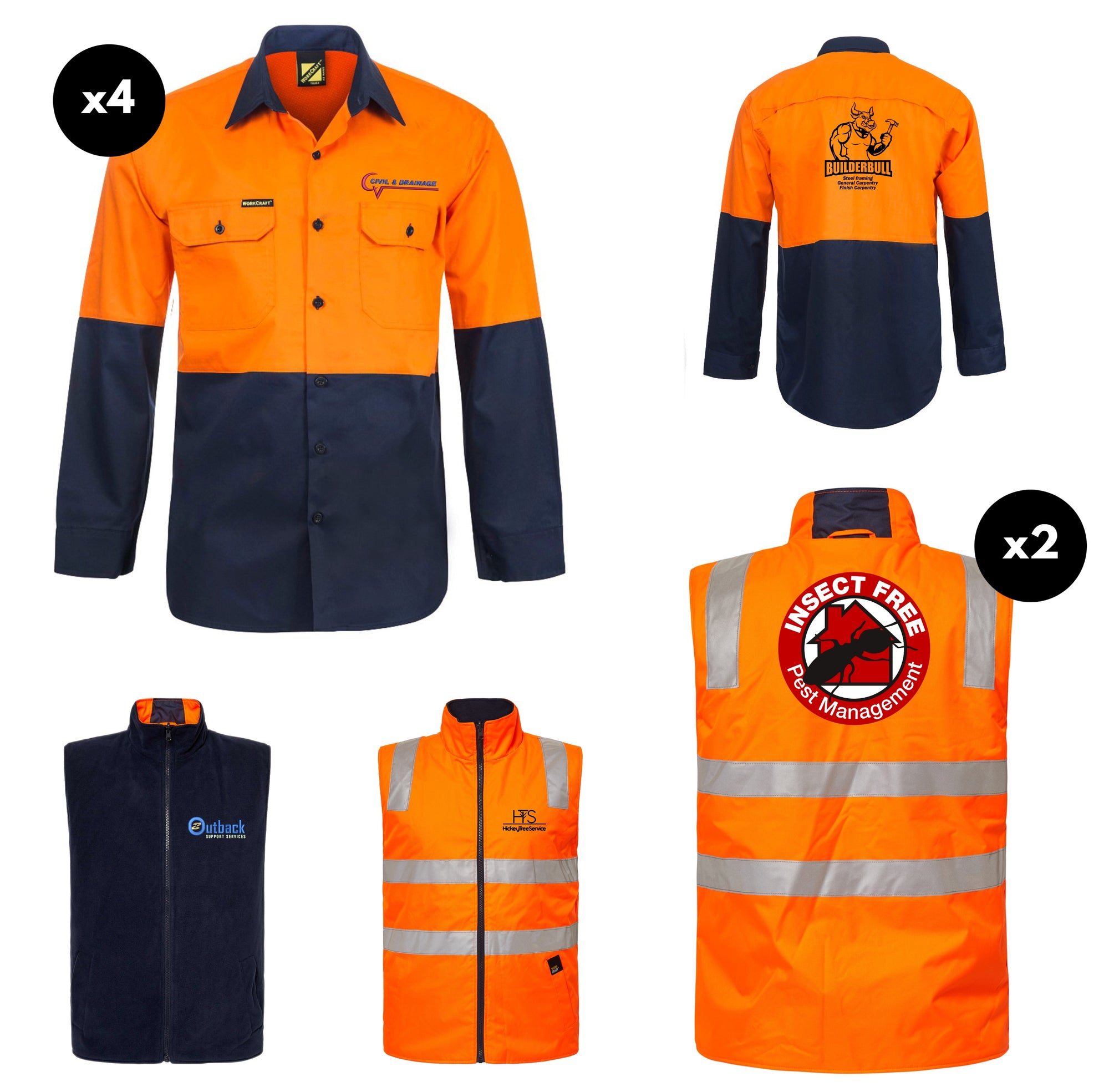 WorkSafe 6 Pack - Custom Printed Workwear Bundles