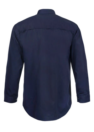 Custom Lightweight Vented Work Shirt - Navy Back