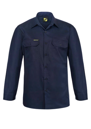 Custom Lightweight Vented Work Shirt - Navy