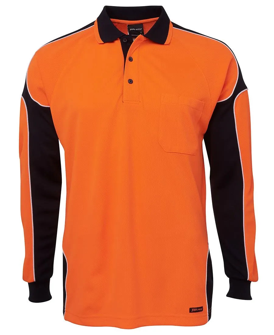 HI VIS L/S ARM PANEL POLO  | Workwear
