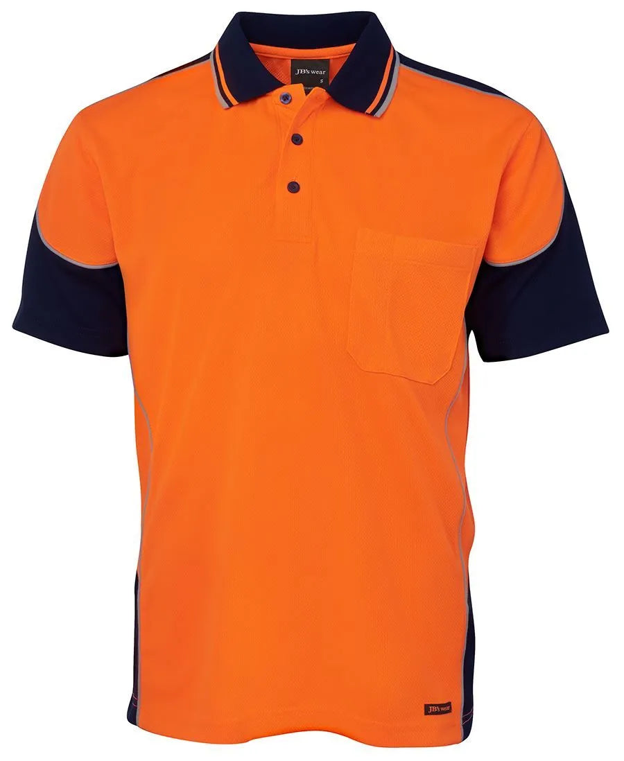 HI VIS CONTRAST PIPING POLO  | Workwear