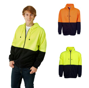F94 Hi Vis Fleecy Hoodie With Full Front Zip