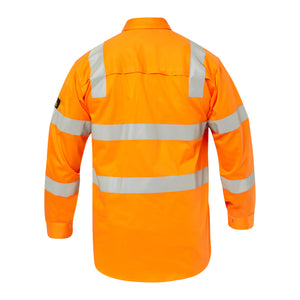 WS6011 custom vic rail tradie work shirts - Back