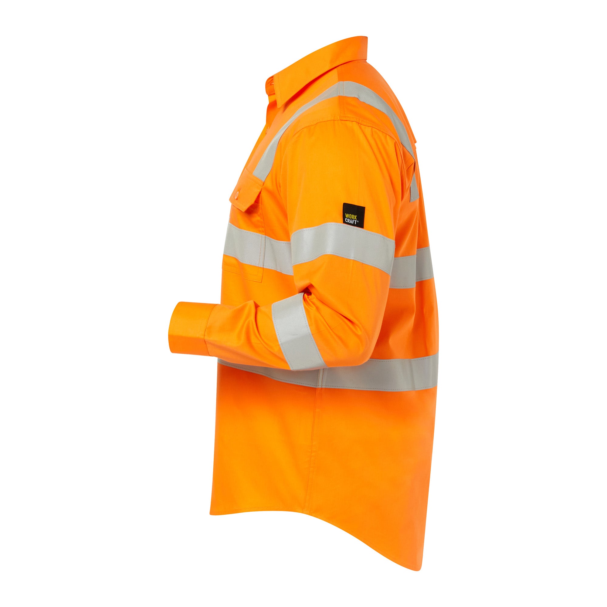 WS6011 custom vic rail tradie work shirts - Side