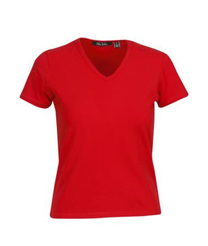 T25   Ladies V Neck Cotton T-Shirt
