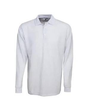 P11 White Painters Premium L/S Pique Polo Shirt