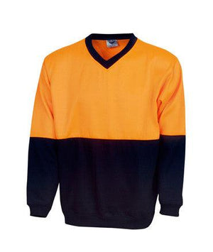 Hi Vis Fleecy V Neck Jumper | Workwear