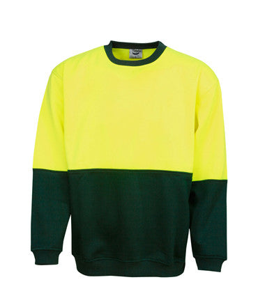 F81 Hi Vis Crew Neck Fleecy Sweat - Safe-T-Rex Workwear Pty Ltd