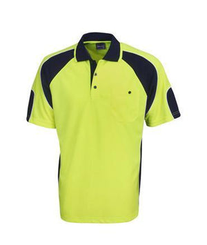 P87 Hi Vis Cooldry Side Panel Polo Shirt - Safe-T-Rex Workwear Pty Ltd