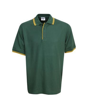 P51k Kids Pique Polo Shirt With Striped Collar/Cuff - Safe-T-Rex Workwear Pty Ltd