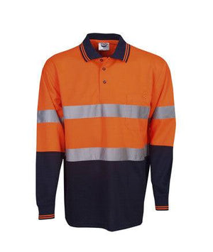 Hi Vis Long Sleeve Day Night Cooldry Polo | Workwear