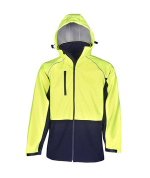 Hi Vis Hooded Soft Shell Jacket | Workwear