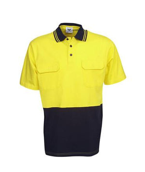 P94 100% Cotton Hi Vis Polo Shirt - Safe-T-Rex Workwear Pty Ltd