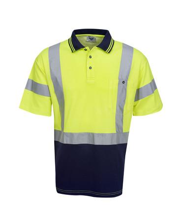 P75 D/N Cotton Back Hi-Vis Polo Shirt - Safe-T-Rex Workwear Pty Ltd