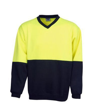 F82 Hi Vis V-Neck Fleecy Sweat - Safe-T-Rex Workwear Pty Ltd