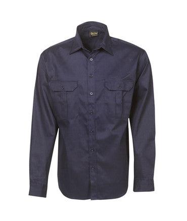 Long Sleeve Cotton Drill Work Shirt | Workwear