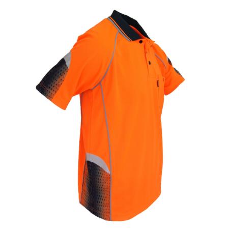 3564 DNC Hi-Vis GALAXY Sublimated Polo - Safe-T-Rex Workwear Pty Ltd