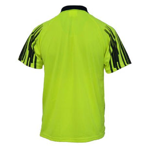 3566 DNC Hi Vis Sublimated Full Stripe Polo Shirt - Safe-T-Rex Workwear Pty Ltd