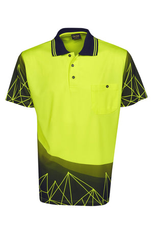 10 Pack P66 Printed On Back - Astro Hi Vis Polo Shirt - Safe-T-Rex Workwear Pty Ltd