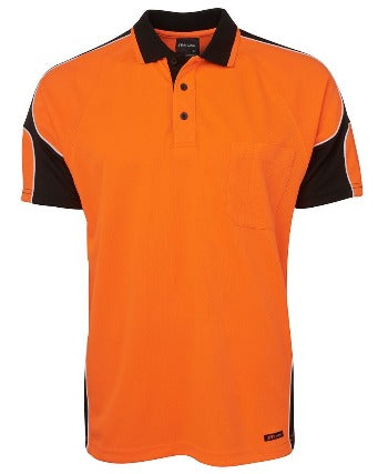 Hi-Vis Short Sleeve Arm Panel Polo | Workwear